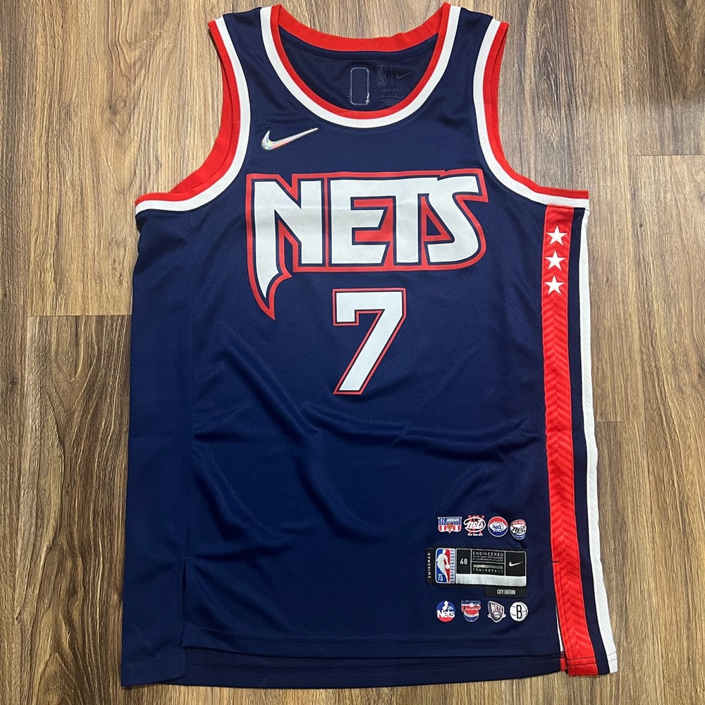 Men's Brooklyn Nets Kevin Durant Nike Blue Authentic Player Jersey -City Edition